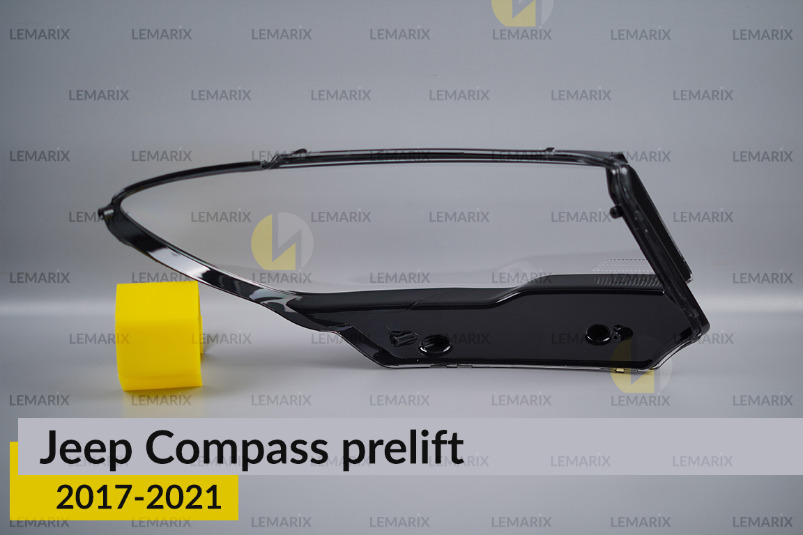 Скло фари Jeep Compass (2017-2021) дорест ліве