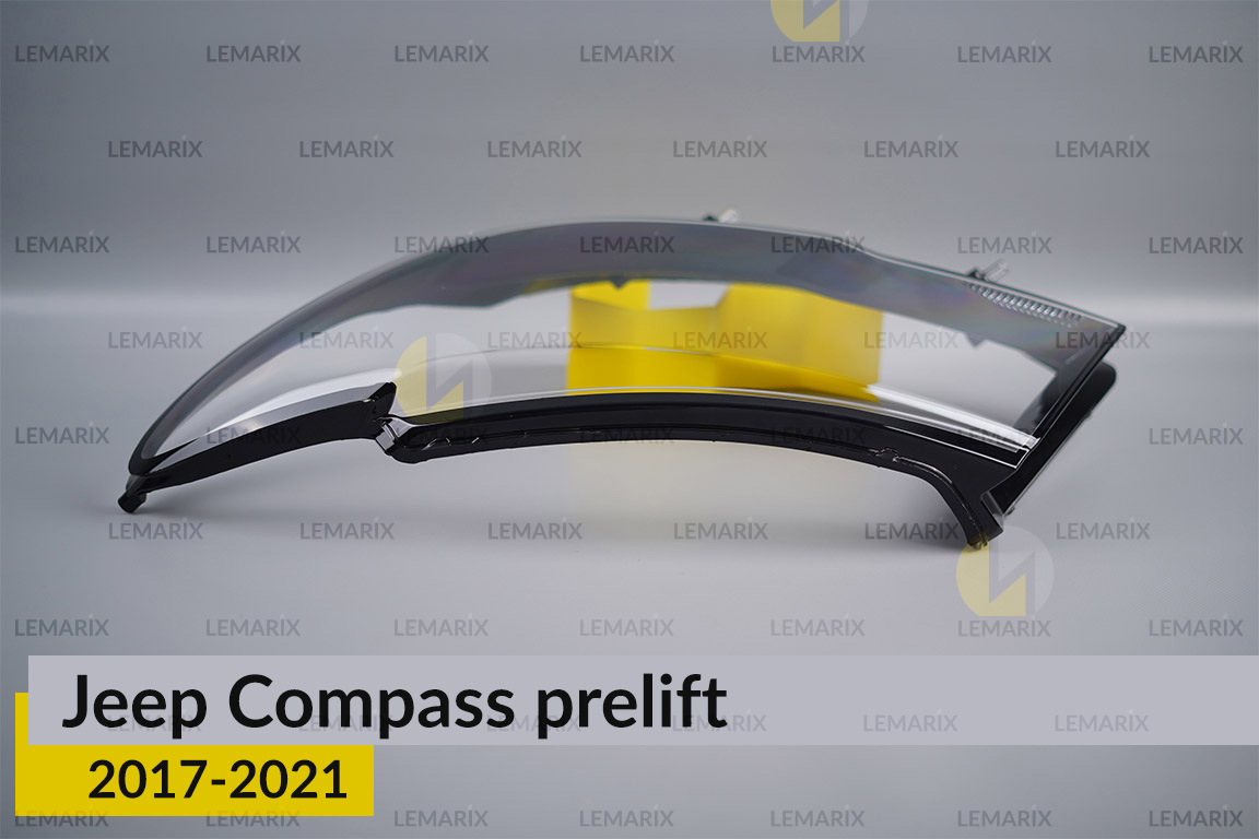 Скло фари Jeep Compass (2017-2021) дорест ліве