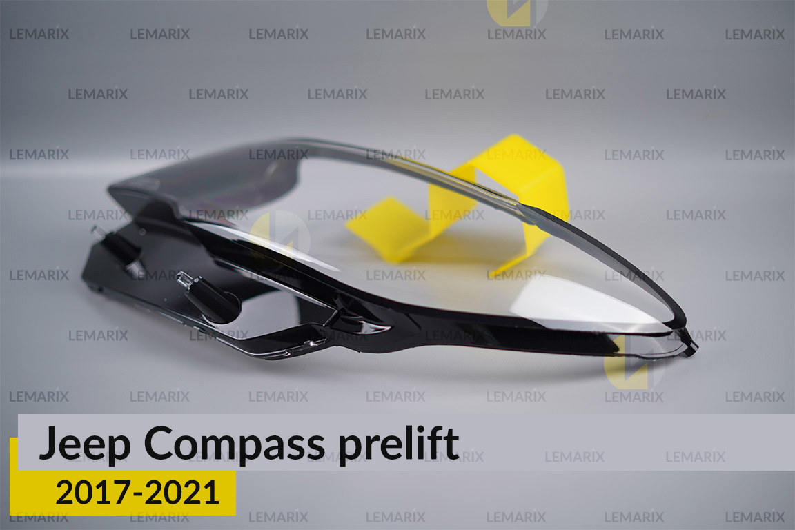 Скло фари Jeep Compass (2017-2021) дорест ліве