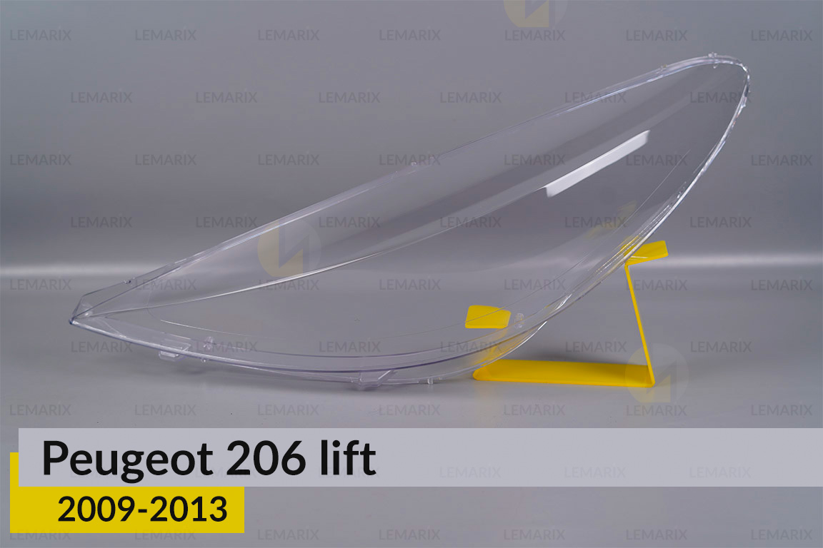 Скло фари Peugeot 206+ (2009-2013) ліве