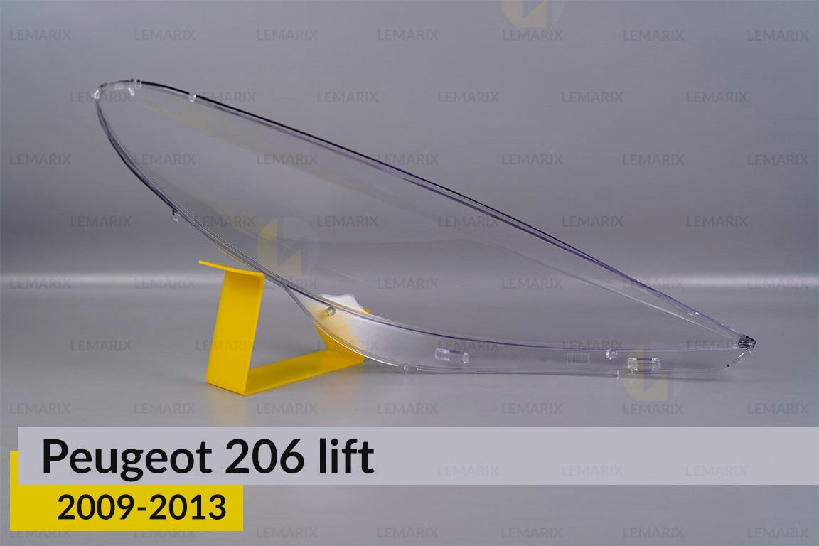 Скло фари Peugeot 206+ (2009-2013) ліве