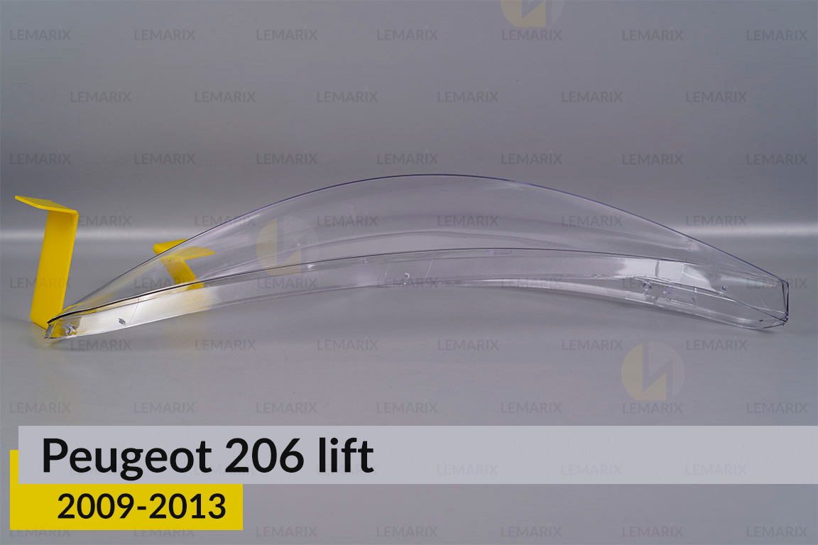 Скло фари Peugeot 206+ (2009-2013) ліве