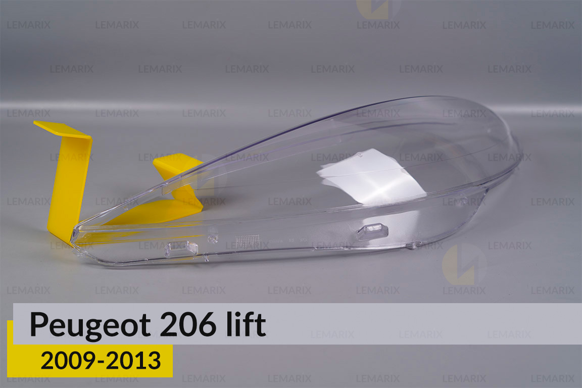 Скло фари Peugeot 206+ (2009-2013) ліве