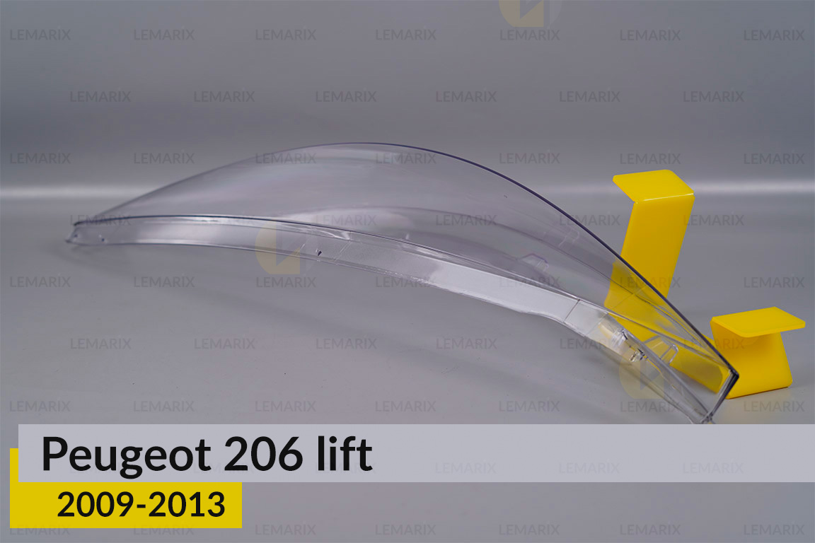 Скло фари Peugeot 206+ (2009-2013) ліве