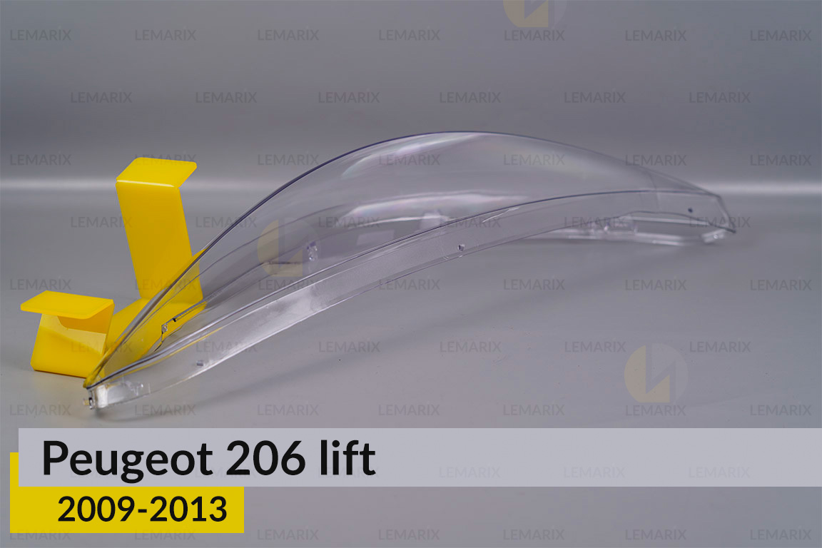 Скло фари Peugeot 206+ (2009-2013) ліве