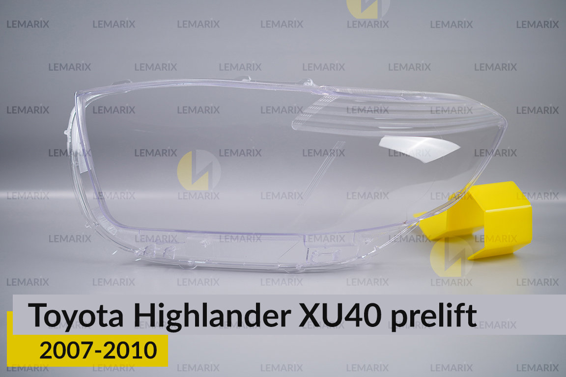 Скло фари Toyota Highlander XU40 (2007-2010) дорест ліве