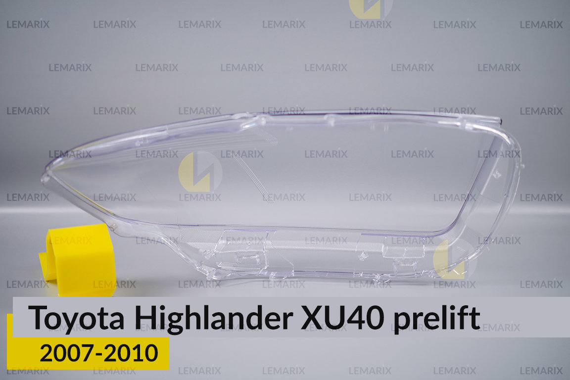 Скло фари Toyota Highlander XU40 (2007-2010) дорест ліве