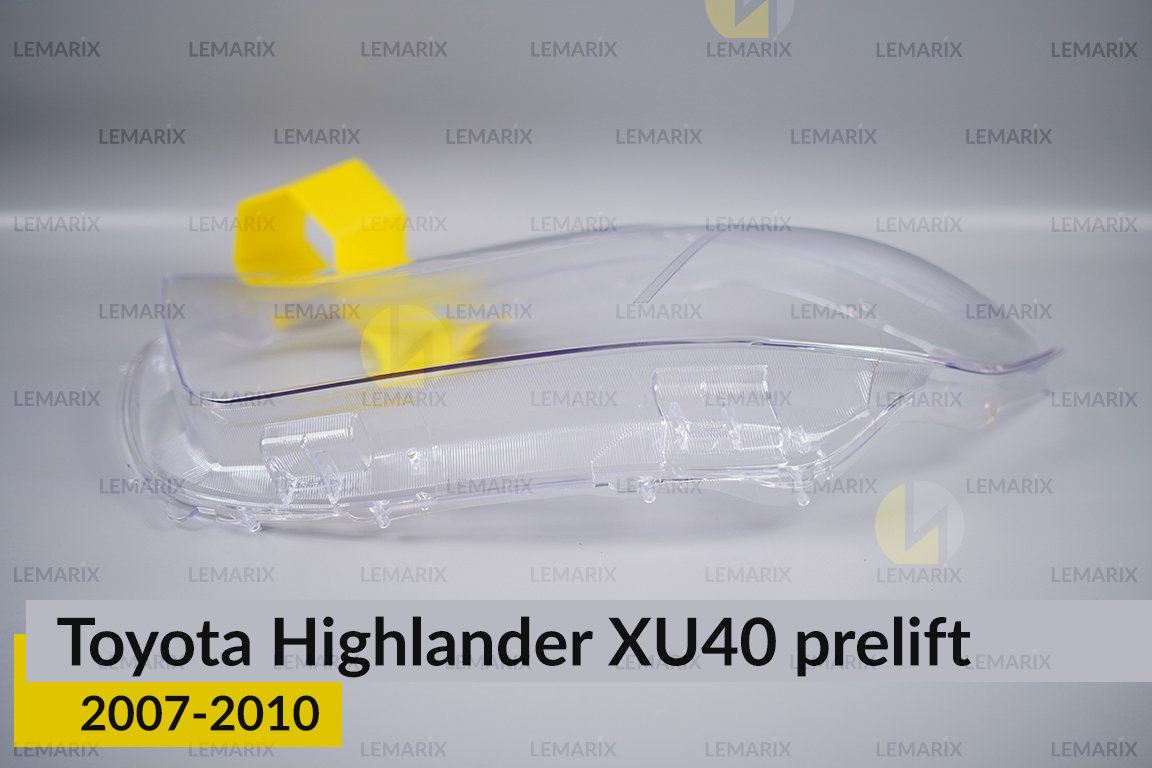 Скло фари Toyota Highlander XU40 (2007-2010) дорест ліве