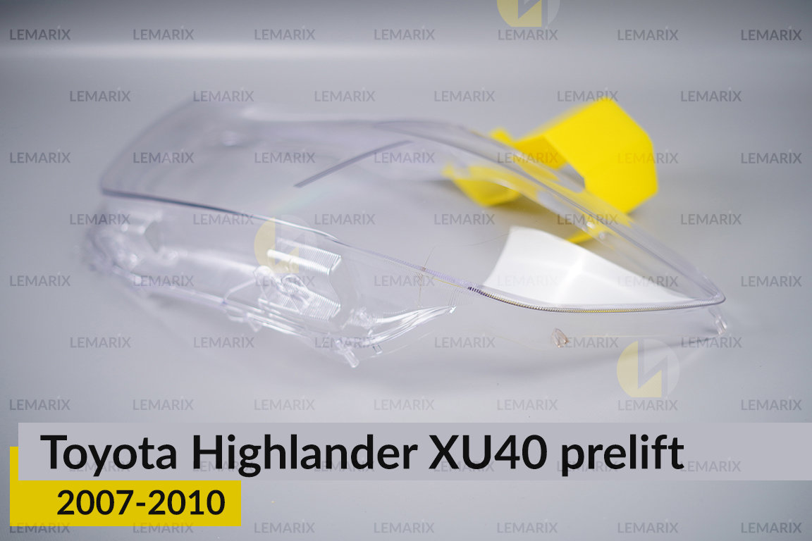 Скло фари Toyota Highlander XU40 (2007-2010) дорест ліве