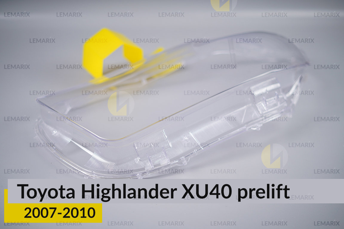 Скло фари Toyota Highlander XU40 (2007-2010) дорест ліве