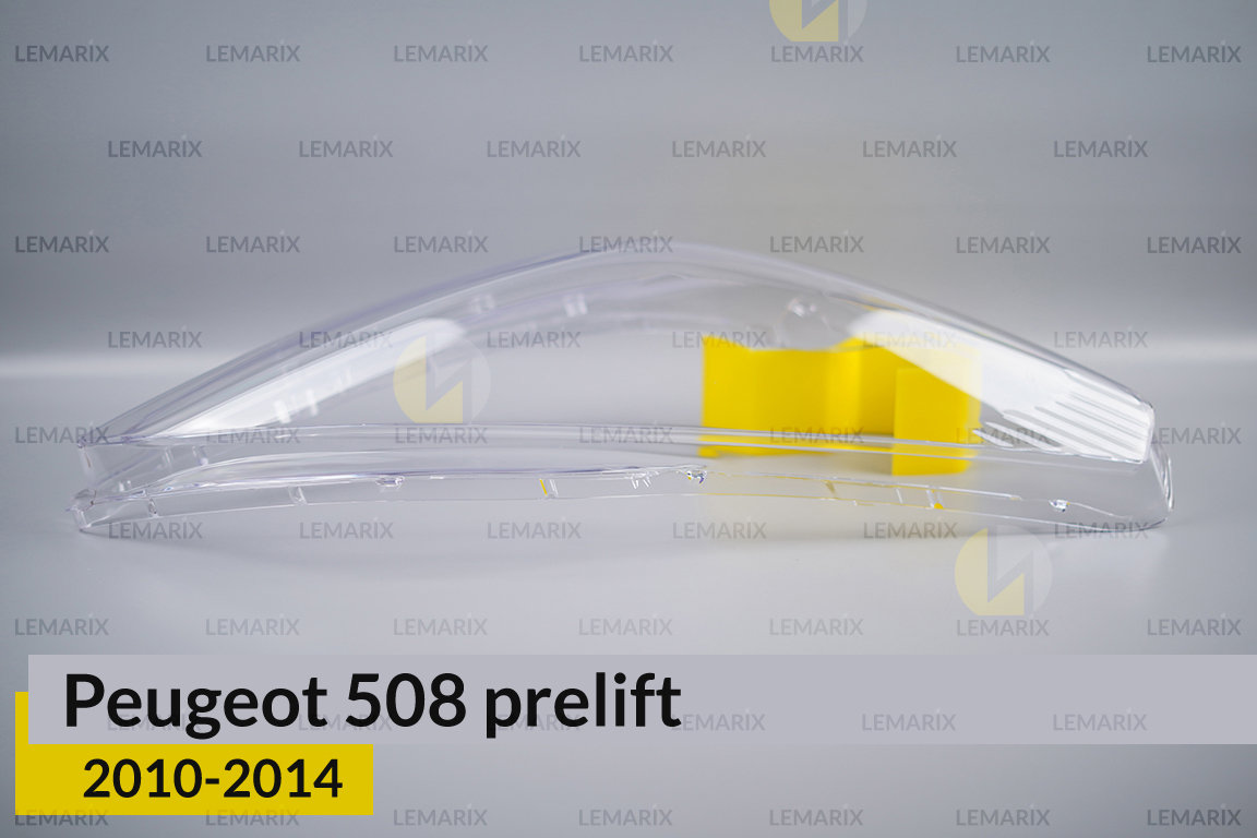 Скло фари Peugeot 508 (2010-2014) дорест праве