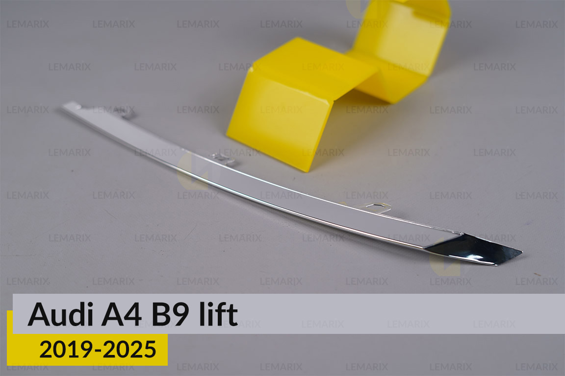 Хромована декоративна маска верхня Audi A4 B9 (2019-2025) рест права