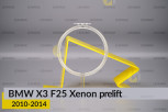 Кільце світловод фари BMW X3 F25 Xenon (2010-2014) дорест велике зовнішнє angel eyes ліве/праве