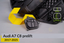 Крышка колпак заглушка фары Audi A7 C8 (2017-2025) дорест маленькая правая
