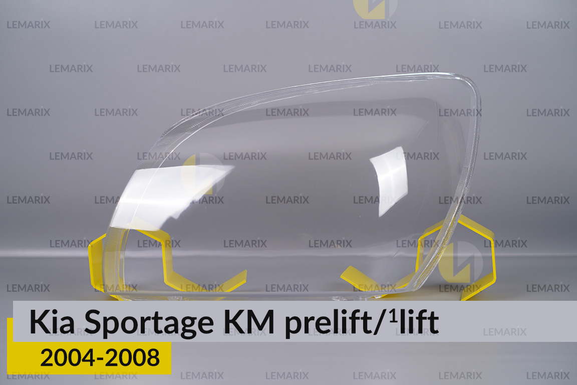 Скло фари KIA Sportage KM (2004-2008) дорест/1 рест ліве
