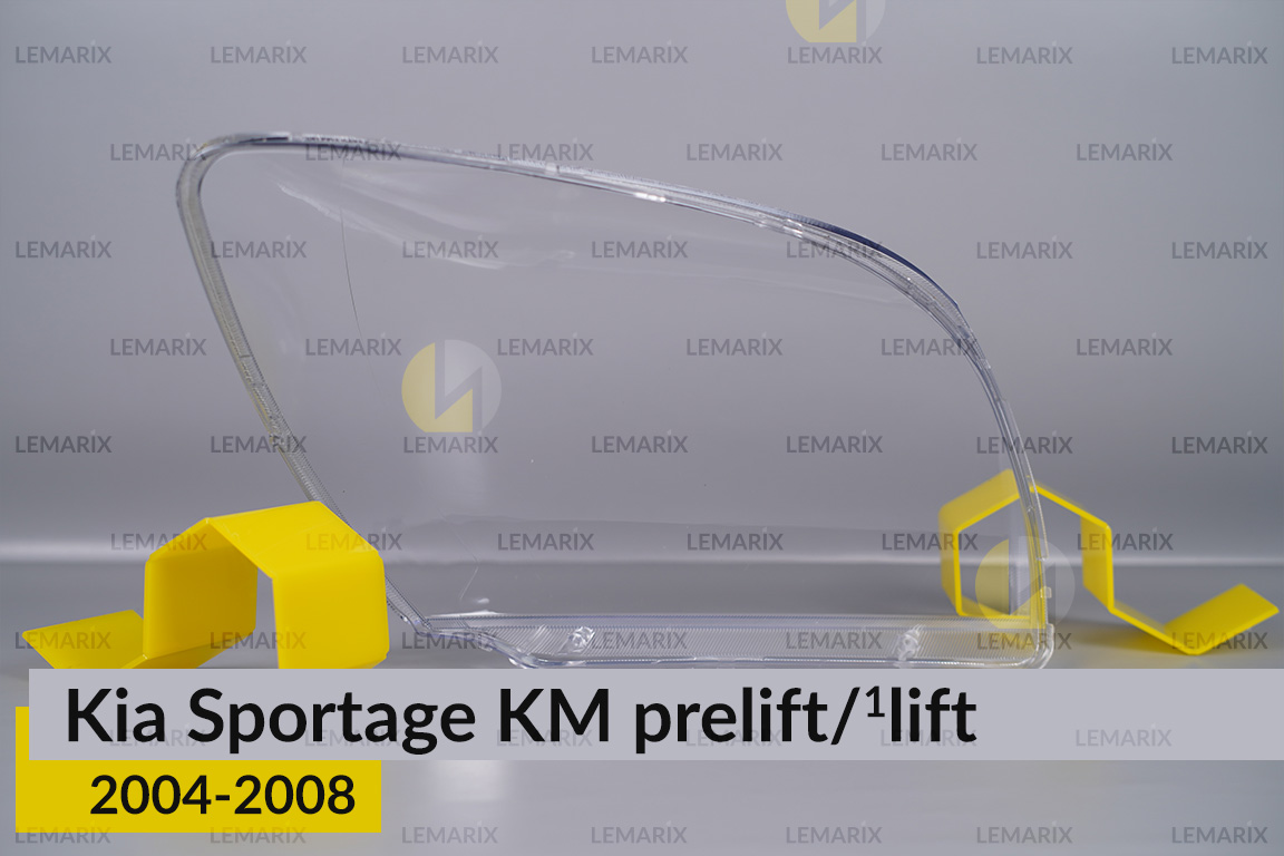 Скло фари KIA Sportage KM (2004-2008) дорест/1 рест ліве