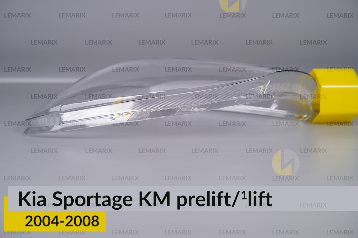 Скло фари KIA Sportage KM (2004-2008) дорест/1 рест ліве