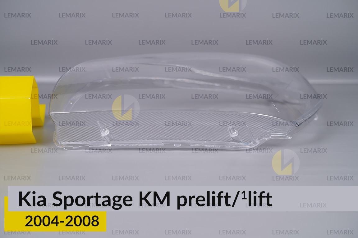 Скло фари KIA Sportage KM (2004-2008) дорест/1 рест ліве