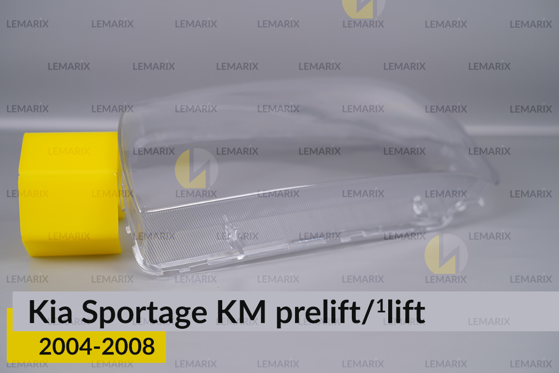 Скло фари KIA Sportage KM (2004-2008) дорест/1 рест ліве