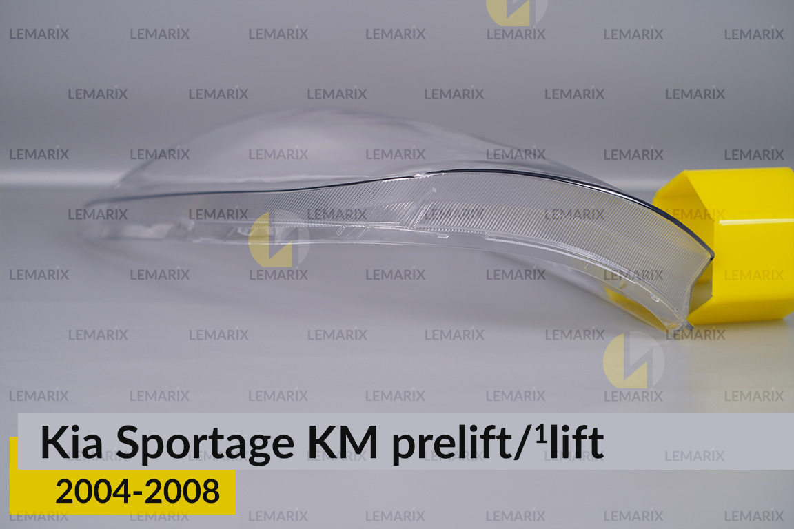 Скло фари KIA Sportage KM (2004-2008) дорест/1 рест ліве