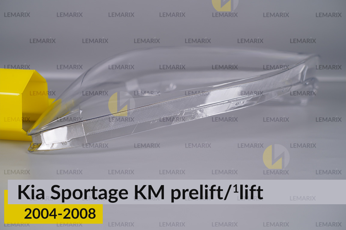 Скло фари KIA Sportage KM (2004-2008) дорест/1 рест ліве