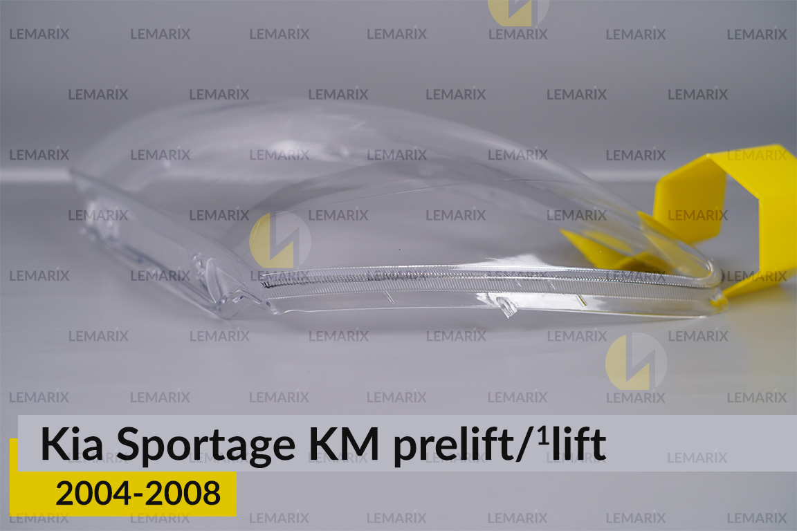 Скло фари KIA Sportage KM (2004-2008) дорест/1 рест ліве