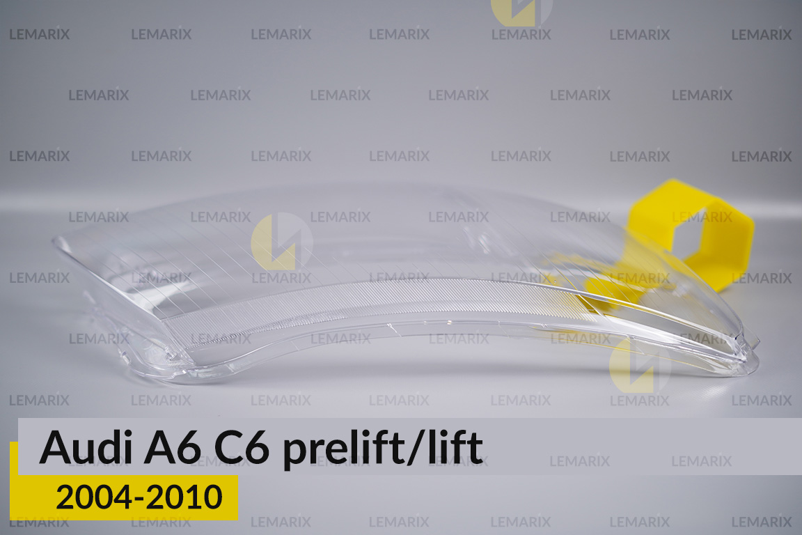 Скло фари Audi A6 C6 (2004-2010) дорест/рест праве