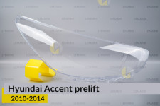 Скло фари Hyundai Accent (2010-2014) дорест праве