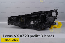 Корпус фары Lexus NX AZ20 3 линзы (2021-2026) дорест левый
