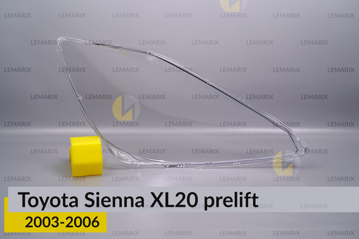 Скло фари Toyota Sienna XL20 (2003-2006) дорест ліве