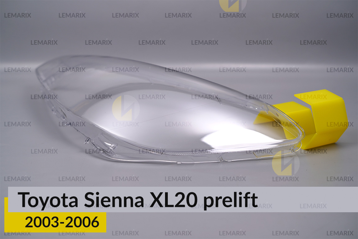 Скло фари Toyota Sienna XL20 (2003-2006) дорест ліве