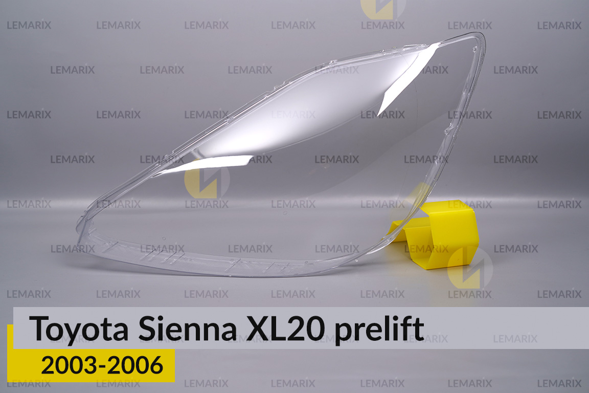 Скло фари Toyota Sienna XL20 (2003-2006) дорест ліве