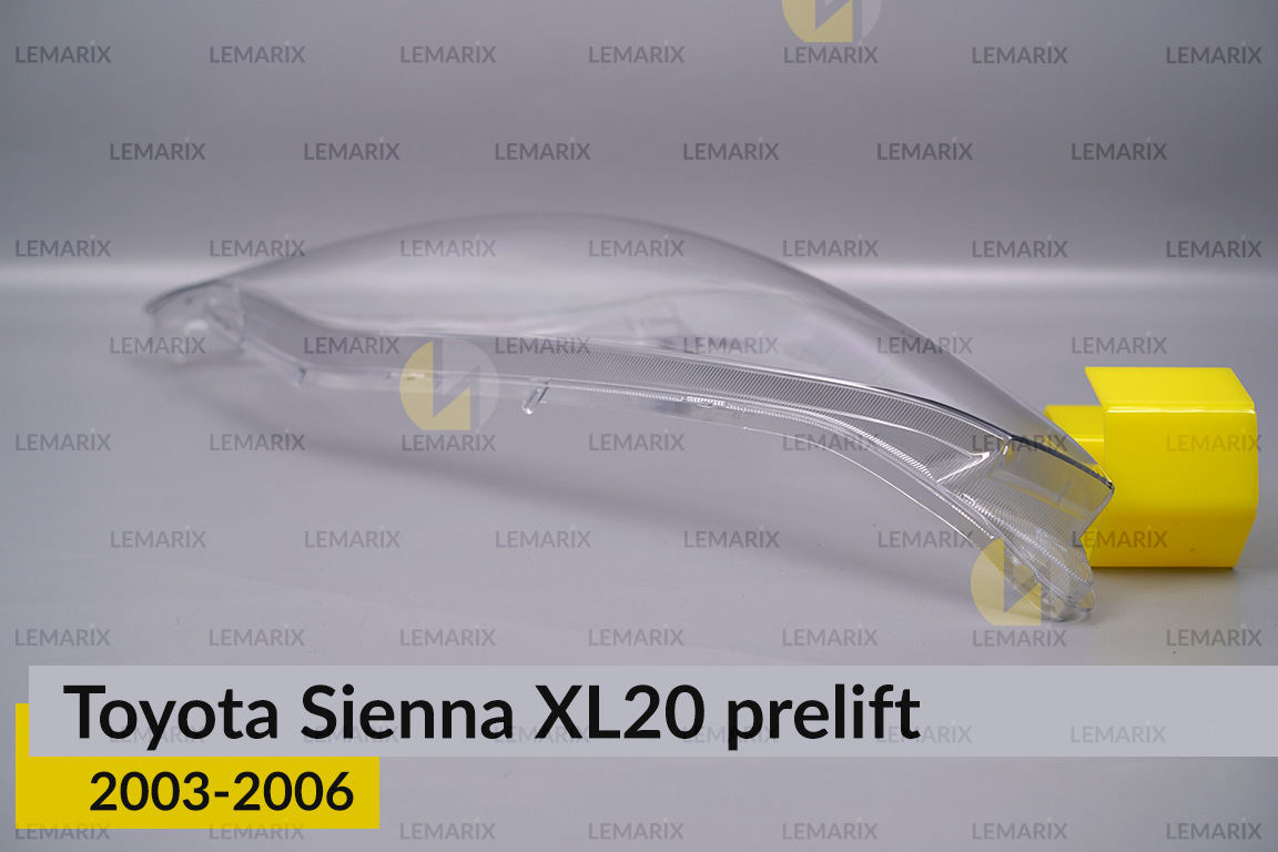 Скло фари Toyota Sienna XL20 (2003-2006) дорест ліве