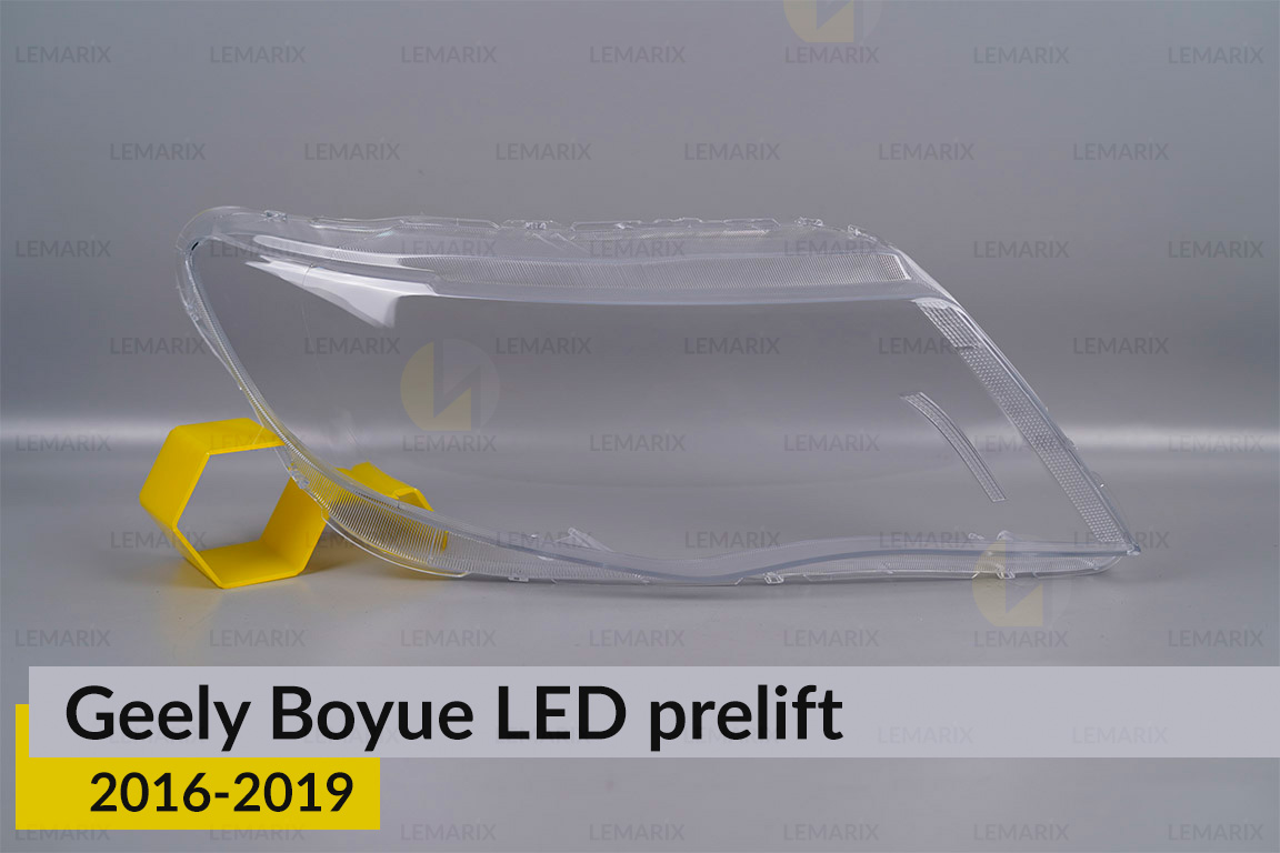 Скло фари Geely Boyue LED (2016-2019) дорест праве
