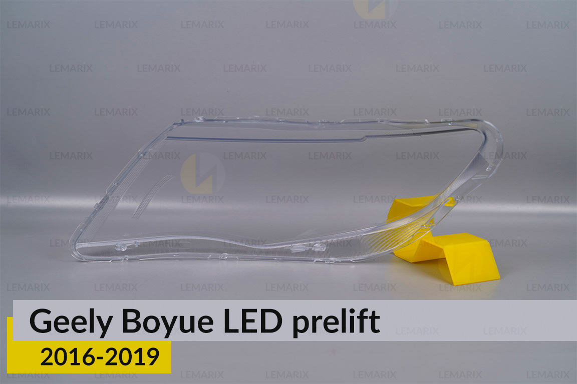 Скло фари Geely Boyue LED (2016-2019) дорест праве