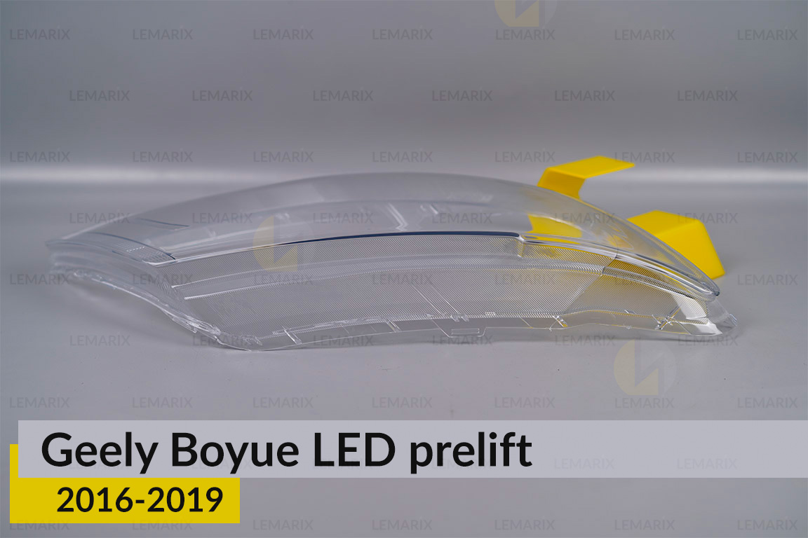 Скло фари Geely Boyue LED (2016-2019) дорест праве