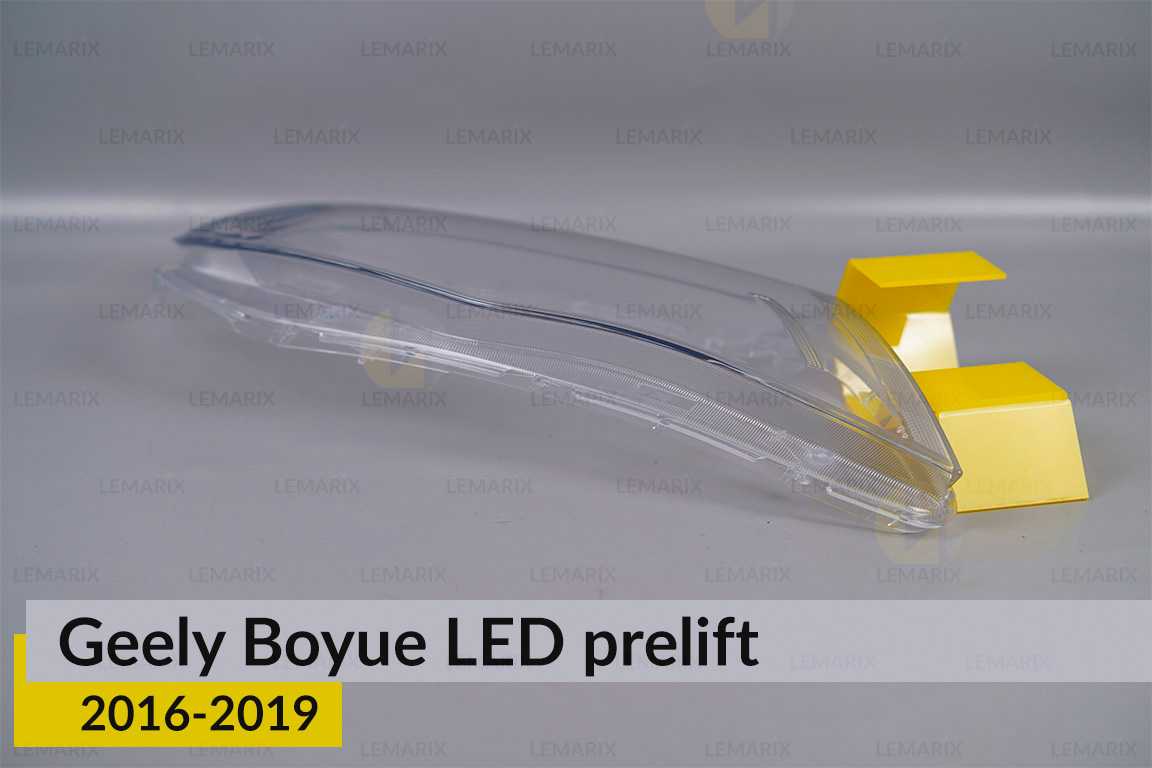 Скло фари Geely Boyue LED (2016-2019) дорест праве