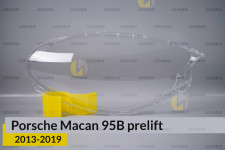 Скло фари Porsche Macan 95B (2013-2019) дорест праве