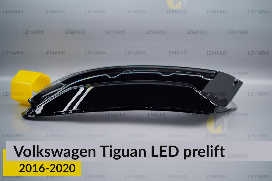 Скло фари VW Volkswagen Tiguan LED (2016-2020) дорест ліве