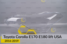 Скло фари Toyota Corolla E170 E180 USA (2016-2019) рест ліве