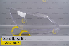 Скло фари Seat Ibiza (2012-2017) рест праве