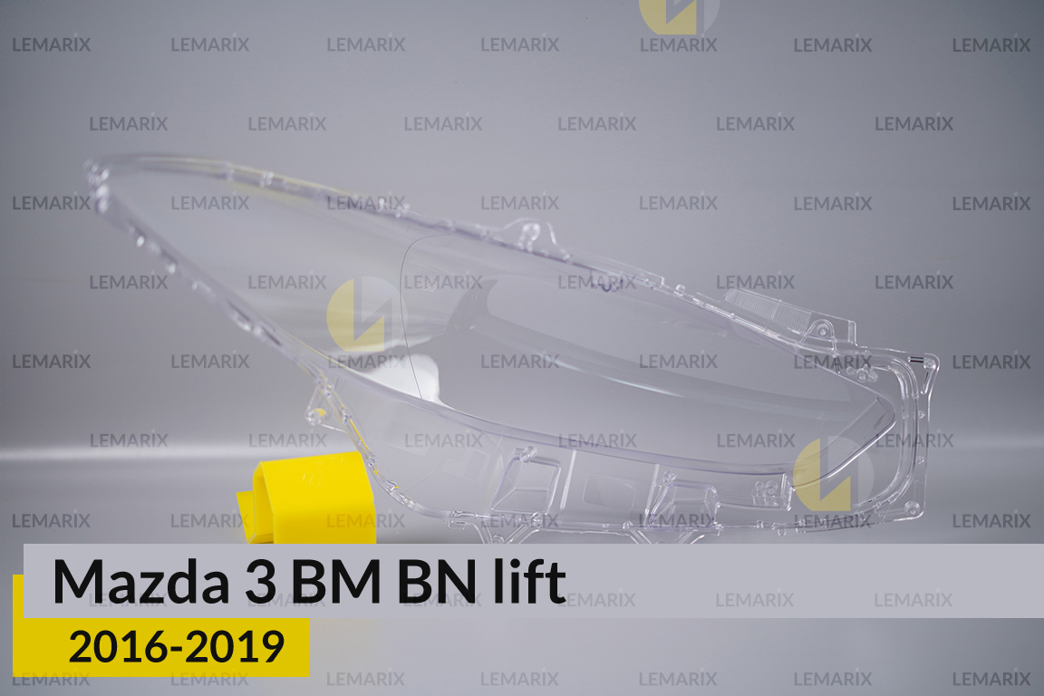Скло фари Mazda 3 BM BN (2016-2019) рест ліве