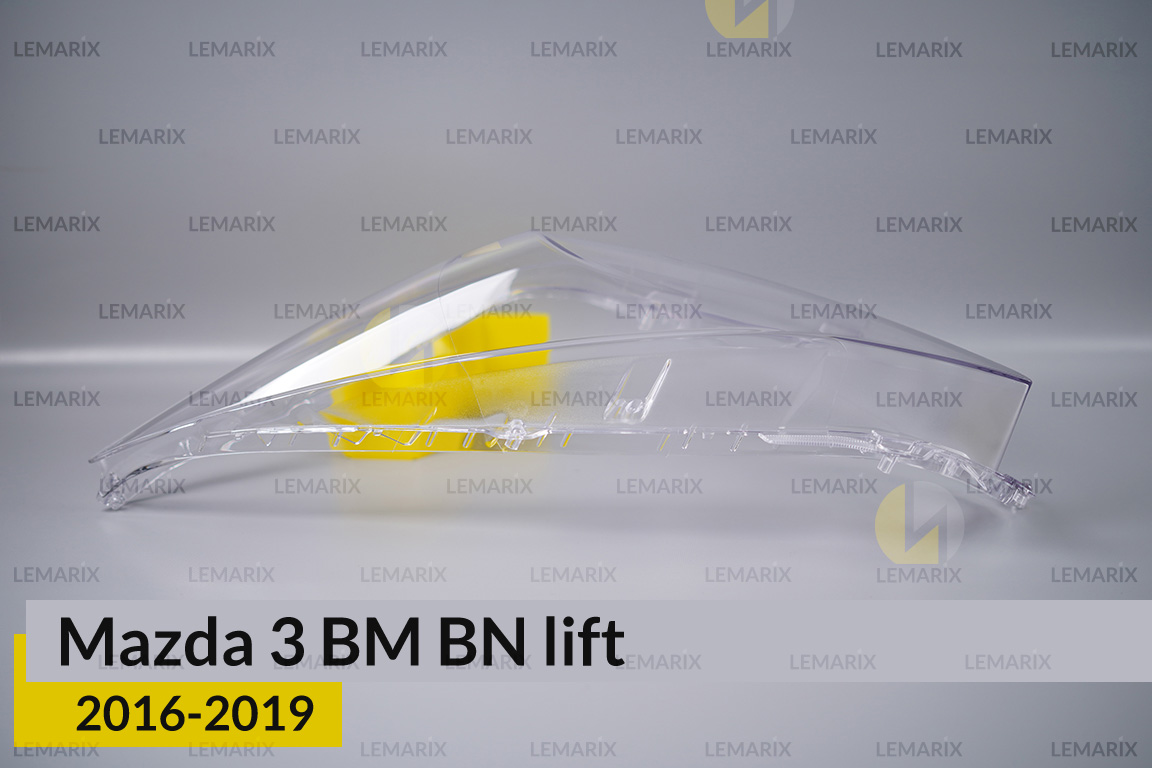 Скло фари Mazda 3 BM BN (2016-2019) рест ліве
