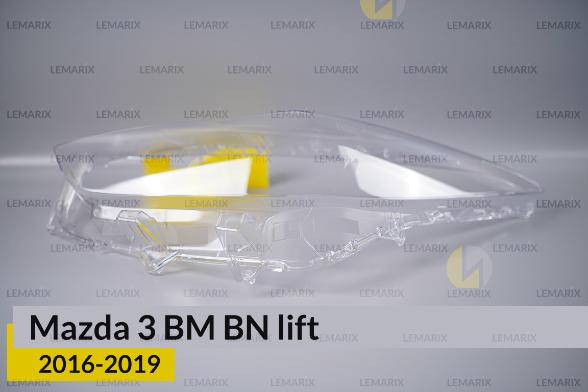 Скло фари Mazda 3 BM BN (2016-2019) рест ліве