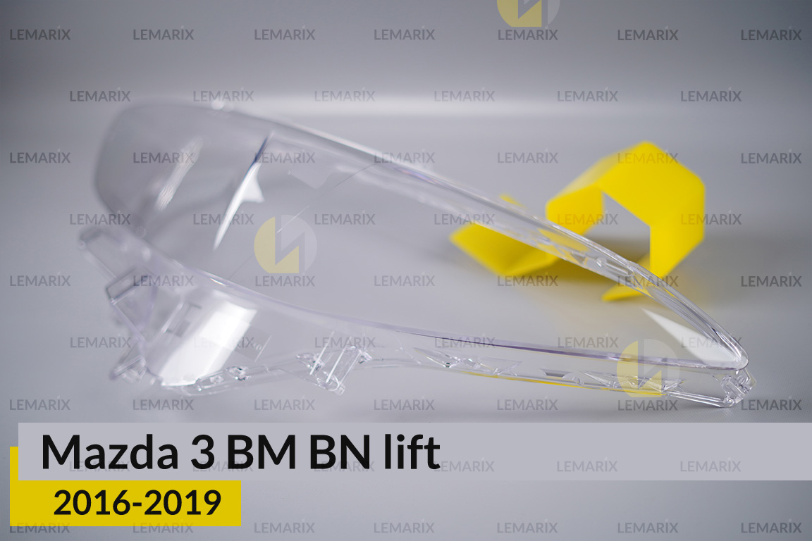Скло фари Mazda 3 BM BN (2016-2019) рест ліве
