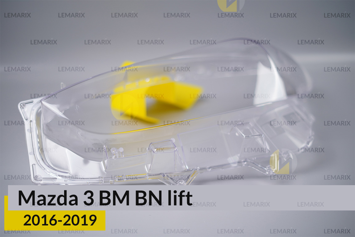 Скло фари Mazda 3 BM BN (2016-2019) рест ліве