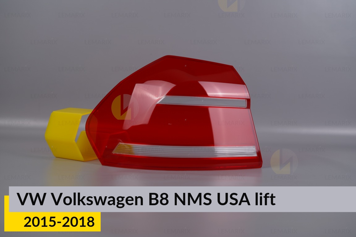 Скло заднього ліхтаря VW Volkswagen Passat B8 NMS USA (2015-2018) рест ліве
