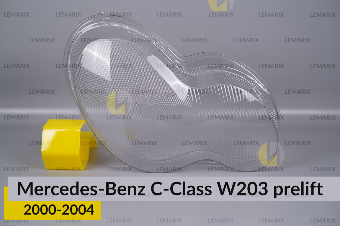 Скло фари Mercedes-Benz C-Class W203 (2000-2004) дорест праве