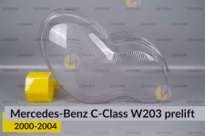 Скло фари Mercedes-Benz C-Class W203 (2000-2004) дорест праве