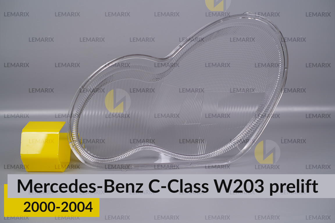Скло фари Mercedes-Benz C-Class W203 (2000-2004) дорест праве